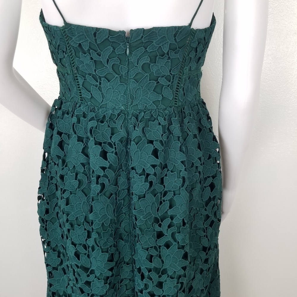 Club Monaco Green Lace Bolari Dress Size 2 - Picture 10 of 13